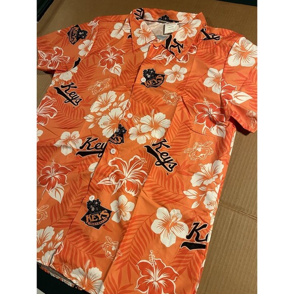 NEW Frederick Keys Baltimore Orioles Minor League Baseball Hawaiian Shirt XL - Picture 2 of 7